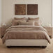 Chenille Tweed Fabric King Size Bed - Soller
