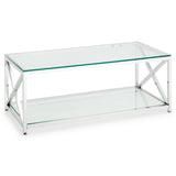 Clear Glass Coffee Table Rectangular - Miami