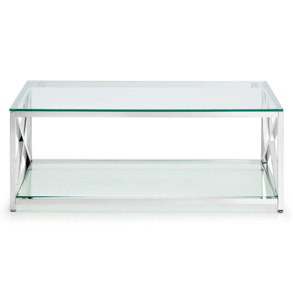 Clear Glass Coffee Table Rectangular - Miami