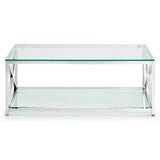 Clear Glass Coffee Table Rectangular - Miami