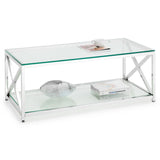 Clear Glass Coffee Table Rectangular - Miami