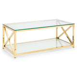 Clear Glass Coffee Table Rectangular - Miami