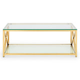 Clear Glass Coffee Table Rectangular - Miami