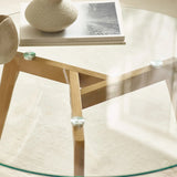 Clear Glass Coffee Table Round - Bryant