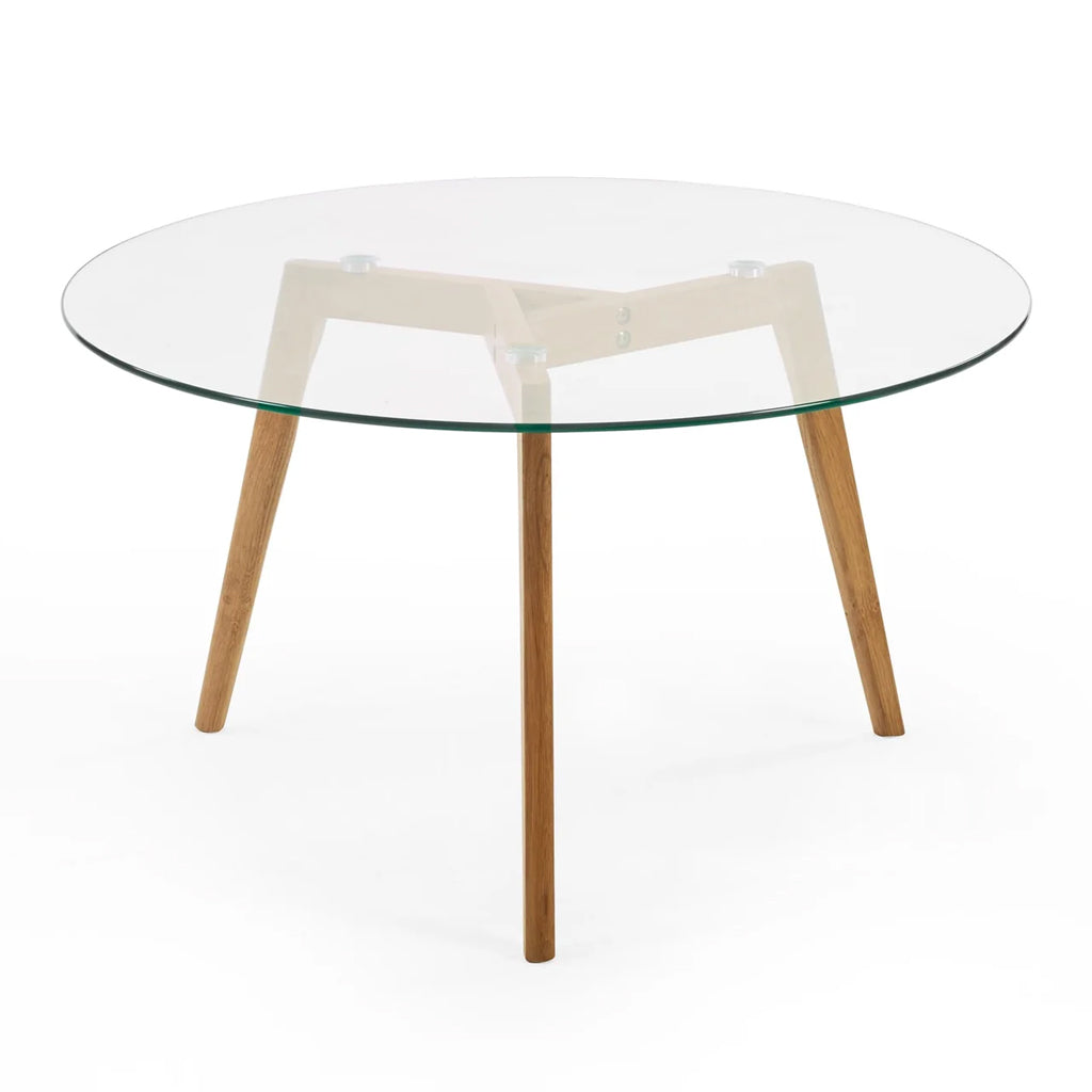 Clear Glass Coffee Table Round - Bryant