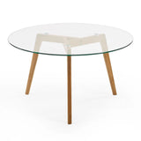 Clear Glass Coffee Table Round - Bryant