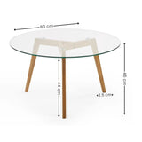 Clear Glass Coffee Table Round - Bryant