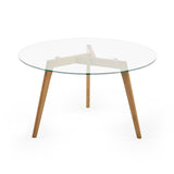 Clear Glass Coffee Table Round - Bryant
