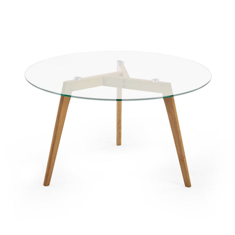 Clear Glass Coffee Table Round - Bryant