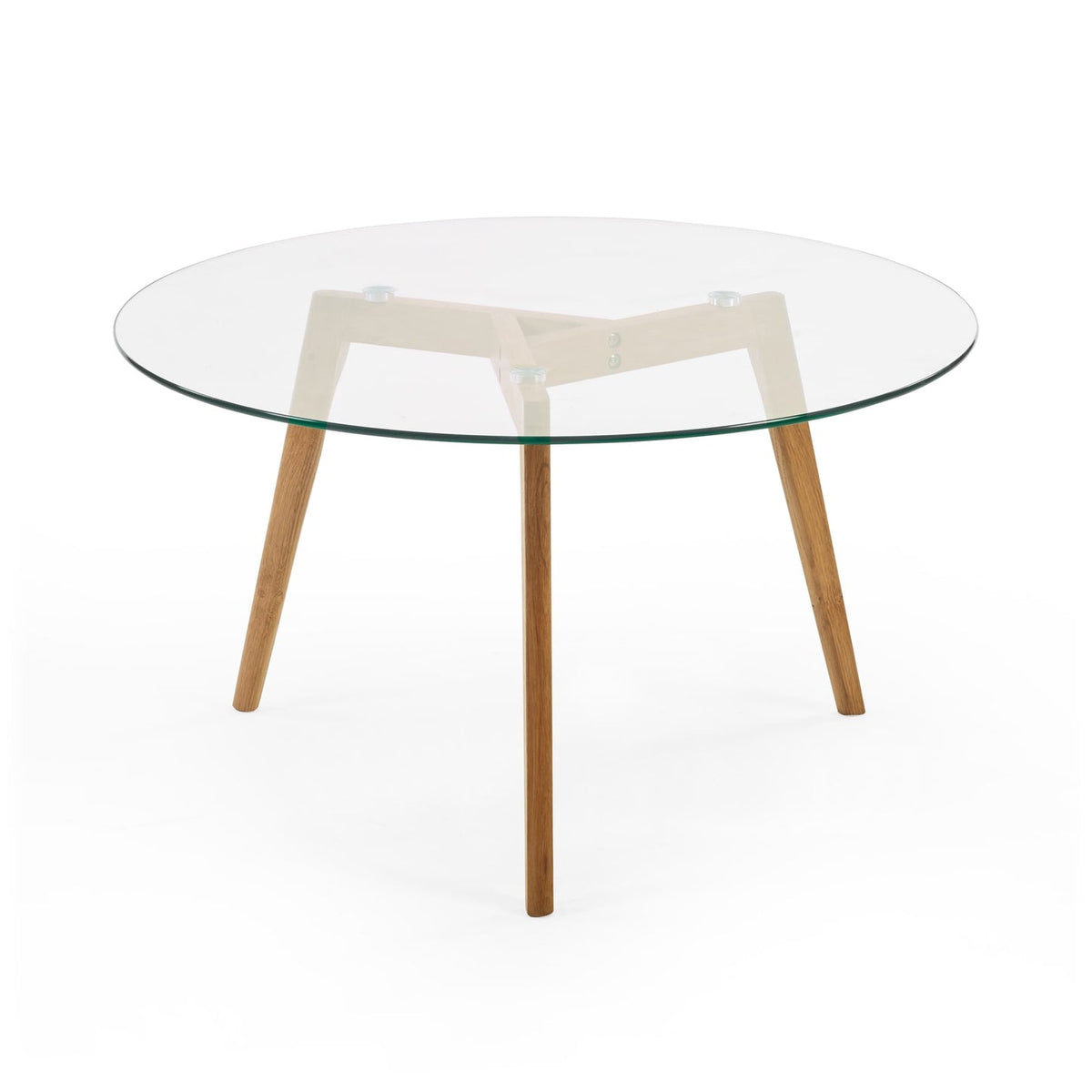 Clear Glass Coffee Table Round - Bryant