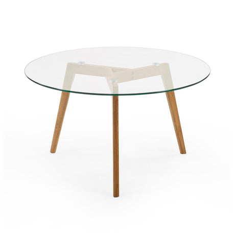 Clear Glass Coffee Table Round - Bryant