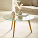 Clear Glass Coffee Table Round - Bryant