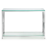 Clear Glass Console Table Rectangular - Miami