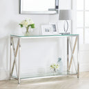 Clear Glass Console Table Rectangular - Miami