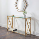 Clear Glass Console Table Rectangular - Miami