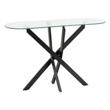 Clear Glass Console Table With Metal Legs - Sheldon