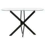 Clear Glass Console Table With Metal Legs - Sheldon