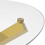 Clear Glass Dining Table for 4 People Round - Capri