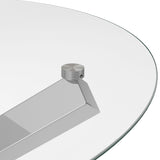 Clear Glass Dining Table for 4 People Round - Capri