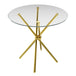 Clear Glass Dining Table for 4 People Round - Casa