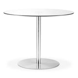 Clear Glass Dining Table for 4 People Round - Milan