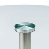 Clear Glass Dining Table for 4 People Round - Milan
