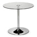 Clear Glass Dining Table for 4 People With Chrome Base - Kudos