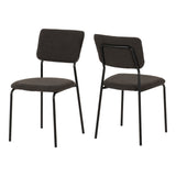 Clear Glass Dining Table With 4 Boucle Fabric Dining Chairs - Sheldon