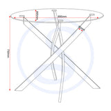 Clear Glass Dining Table With 4 Velvet Dining Chairs - Sheldon