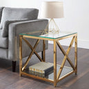 Clear Glass Lamp Table Square - Miami