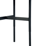 Clear Glass Lamp Table With Metal Frame Round - Franki