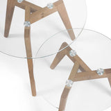 Clear Glass Nest Of 2 Tables Round - Bryant
