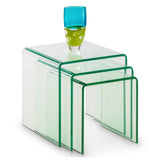 Clear Glass Nest Of 3 Tables - Amalfi