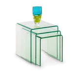 Clear Glass Nest Of 3 Tables - Amalfi