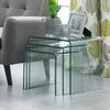 Clear Glass Nest Of 3 Tables - Amalfi