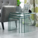 Clear Glass Nest Of 3 Tables - Amalfi