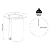 Clear Glass Side Table With Cream Marble Effect Base - Modena