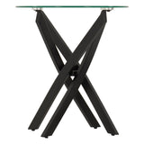 Clear Glass Side Table With Metal Legs - Sheldon