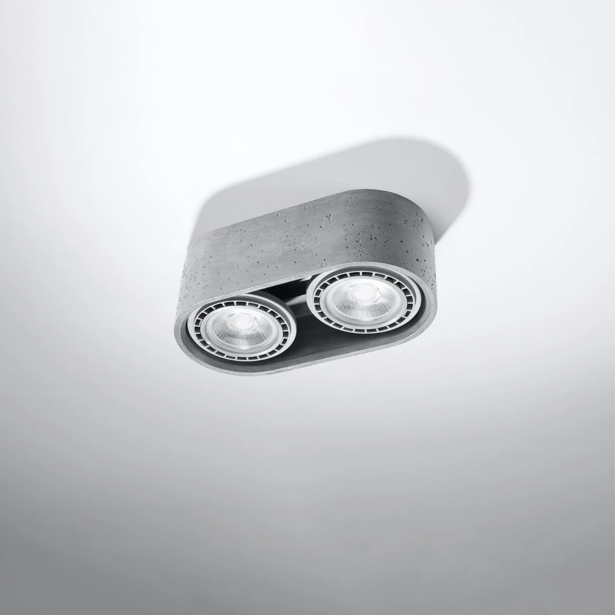 Concrete Ceiling Light With 2 Basic Lamps - Persian Indigo