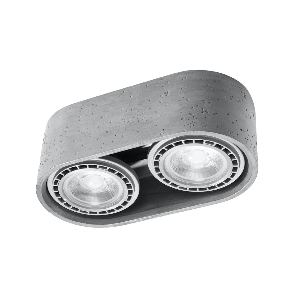 Concrete Ceiling Light With 2 Basic Lamps - Persian Indigo