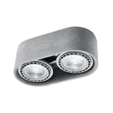 Concrete Ceiling Light With 2 Basic Lamps - Persian Indigo