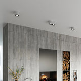 Concrete Ceiling Light With Basic Lamp - Persian Indigo