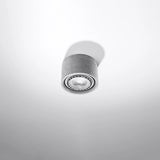 Concrete Ceiling Light With Basic Lamp - Persian Indigo