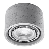 Concrete Ceiling Light With Basic Lamp - Persian Indigo
