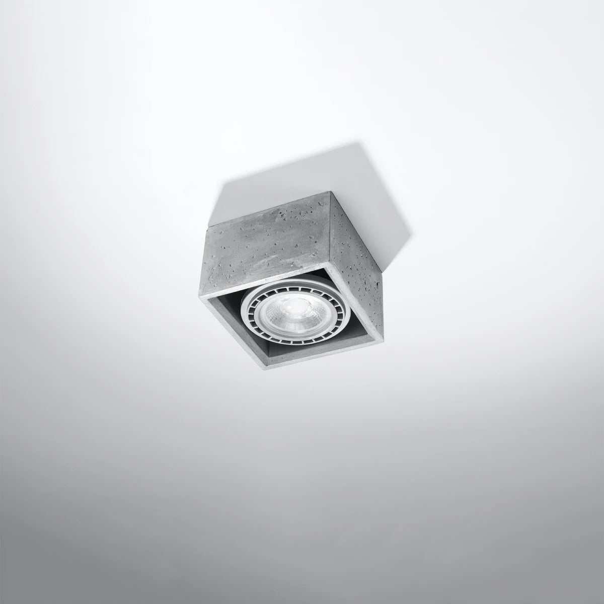 Concrete Ceiling Light With Quatro Lamp - Persian Indigo