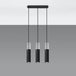 Concrete Pendant Light With Black Borgio 3L Lamp - Persian Indigo