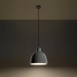 Concrete Pendant Light With Damaso Lamp - Persian Indigo