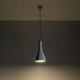 Concrete Pendant Light With Empoli Lamp - Persian Indigo