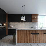 Concrete Pendant Light With Empoli Lamp - Persian Indigo