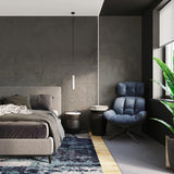 Concrete Pendant Light With Luvo 1 Lamp - Persian Indigo